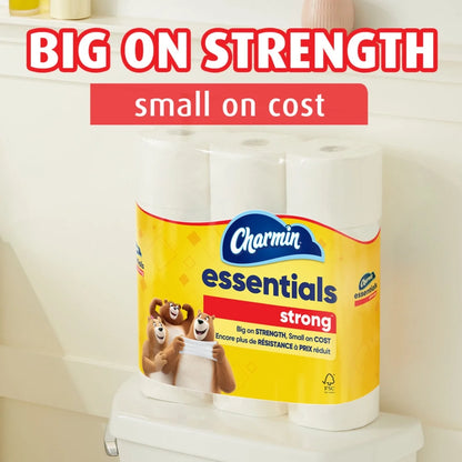 Essentials Strong Toilet Paper 6 Mega Rolls, 429 Sheets per Roll
