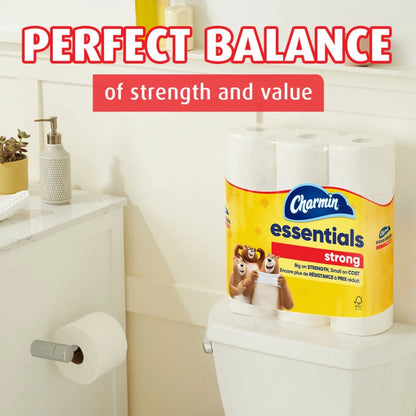 Essentials Strong Toilet Paper 6 Mega Rolls, 429 Sheets per Roll